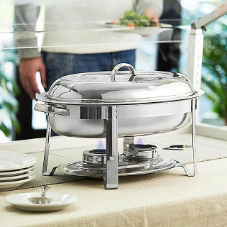 5.5 LIT OVAL STAINLESS STEEL CHAFING DISH HY836