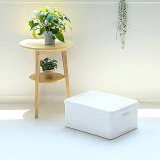 WHITE FOLDABLE STACKABLE STORAGE BOX K1154