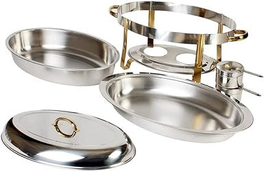 5.5 LIT OVAL STAINLESS STEEL CHAFING DISH HY836