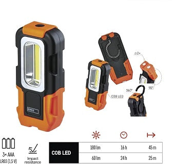 PORTABLE BATTERY OPERATED LED LIGHT WITH HANGING HOOK ABD7087