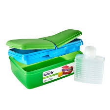 SISTEMA SLIMELINE QUADDIE LUNCH BOX WITH WATER BOTTLE SIT052