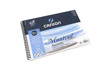 CANSON MONTVAL WATER COLOR 12 SHEETS DRAWING BOOK- 300 gsm - (CANSON001)