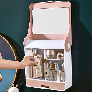 HANGING MULTI-FUNCTIONAL MAKE UP CASE WITH MIRROR 3654