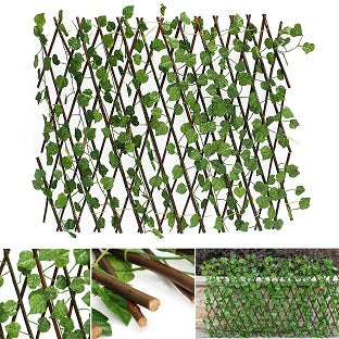 ARTIFICIAL EXTENDABLE GRASS FENCE  FOR DECORATION 0391-4