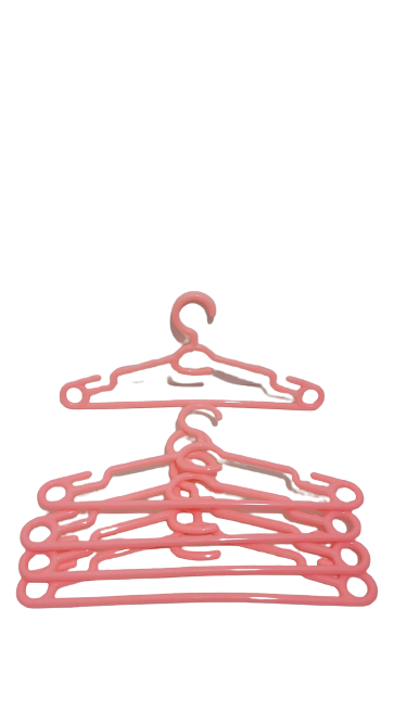 HEAVY DUTY PLASTIC HANGER SET OF 5