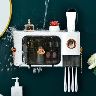 WALL MOUNT MULTI FUNCTION TOOTH BRUSH STORAGE CABINET DD3008