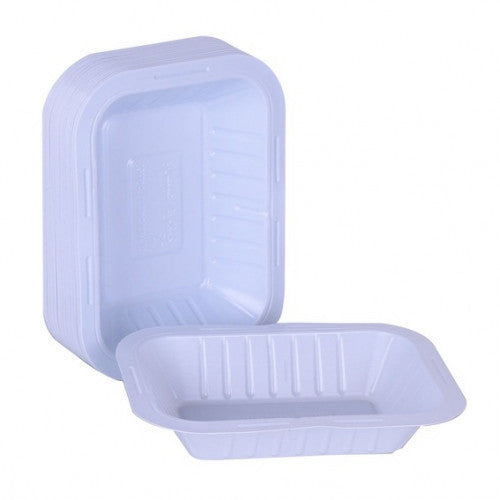 DISPOSABLE RECTANGLE PLASTIC PLATES SET OF 50