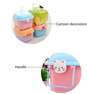CARTOON PLASTIC STORAGE BOX WITH WHEELS IB001