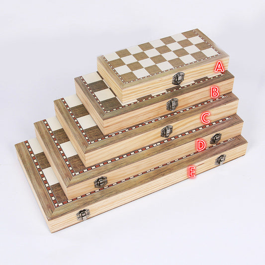 3 IN 1 WOODEN CHESS BOARD