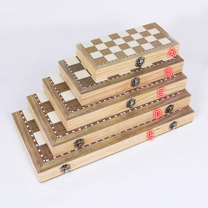 3 IN 1 WOODEN CHESS BOARD