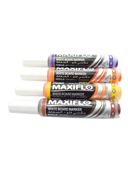 PENTEL MAXIFLO WHITE BOARD MARKERS PACK OF 4