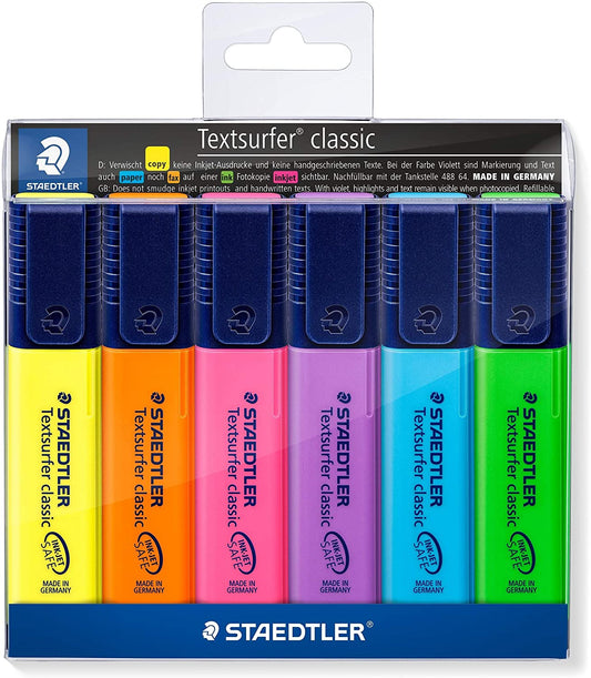 STEADTLER STICK TEXTSURFER CLASSIC HIGHLIGHTER PACKS