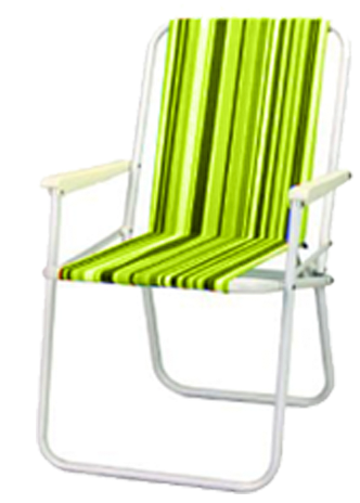 FOLDING TRIPS CLOTH AND METAL CHAIR STRIPE001