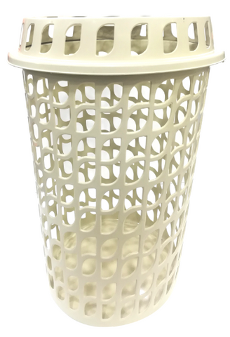 PLASTIC LAUNDRY BASKET WITH COVER