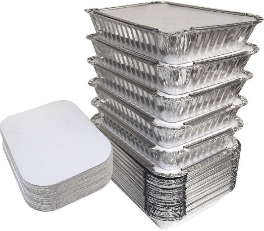 DISPOSABLE ALUMINIUM CONTAINERS WITH COVER
