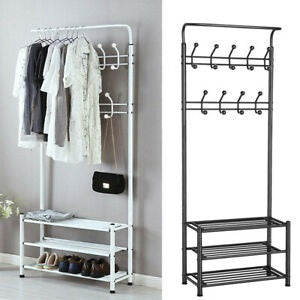 METAL COAT RACK WITH 3 SHELVES HLY-1