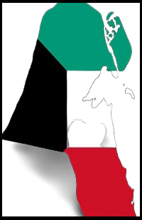 KUWAIT FLAG MAP DESIGN MAP001