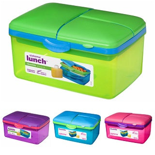 SISTEMA SLIMELINE QUADDIE LUNCH BOX WITH WATER BOTTLE SIT052