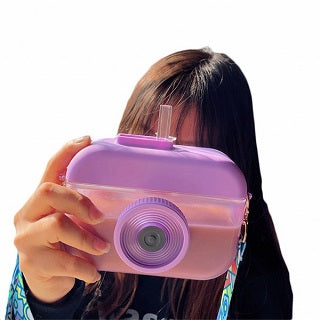 CAMERA WATER BOTTLE FOR KIDS WITH STRAW 400ML TR508