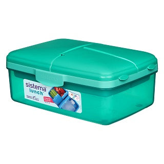 SISTEMA SLIMELINE QUADDIE LUNCH BOX WITH WATER BOTTLE SIT052