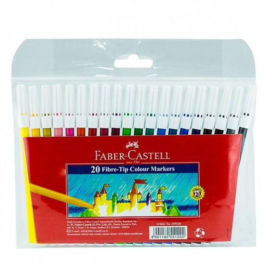 FABER-CASTELL 20 قلم تلوين برأس من الألياف