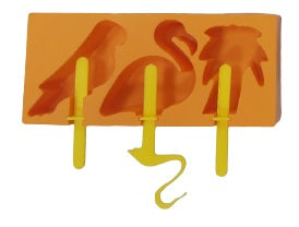 3 PC CAVITY SILICON POPSICLE MOLDS - 3PCSA