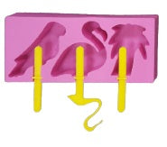 3 PC CAVITY SILICON POPSICLE MOLDS - 3PCSA