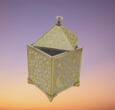 SQUARE WOODEN JAR