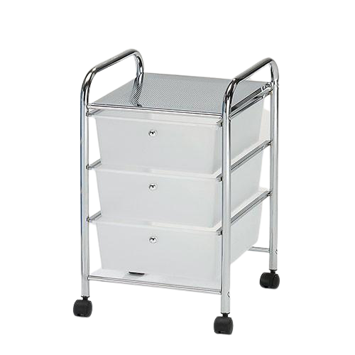 CHROME-WHITE DRAWER SET
