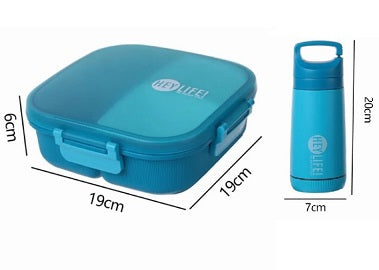 CHILDREN SCHOOL LUNCH BOX WITH WATER BOTTLE SET A189